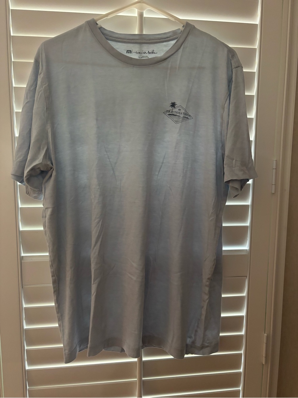 Travis Mathew Pale Blue Short-Sleeve Graphic Tee